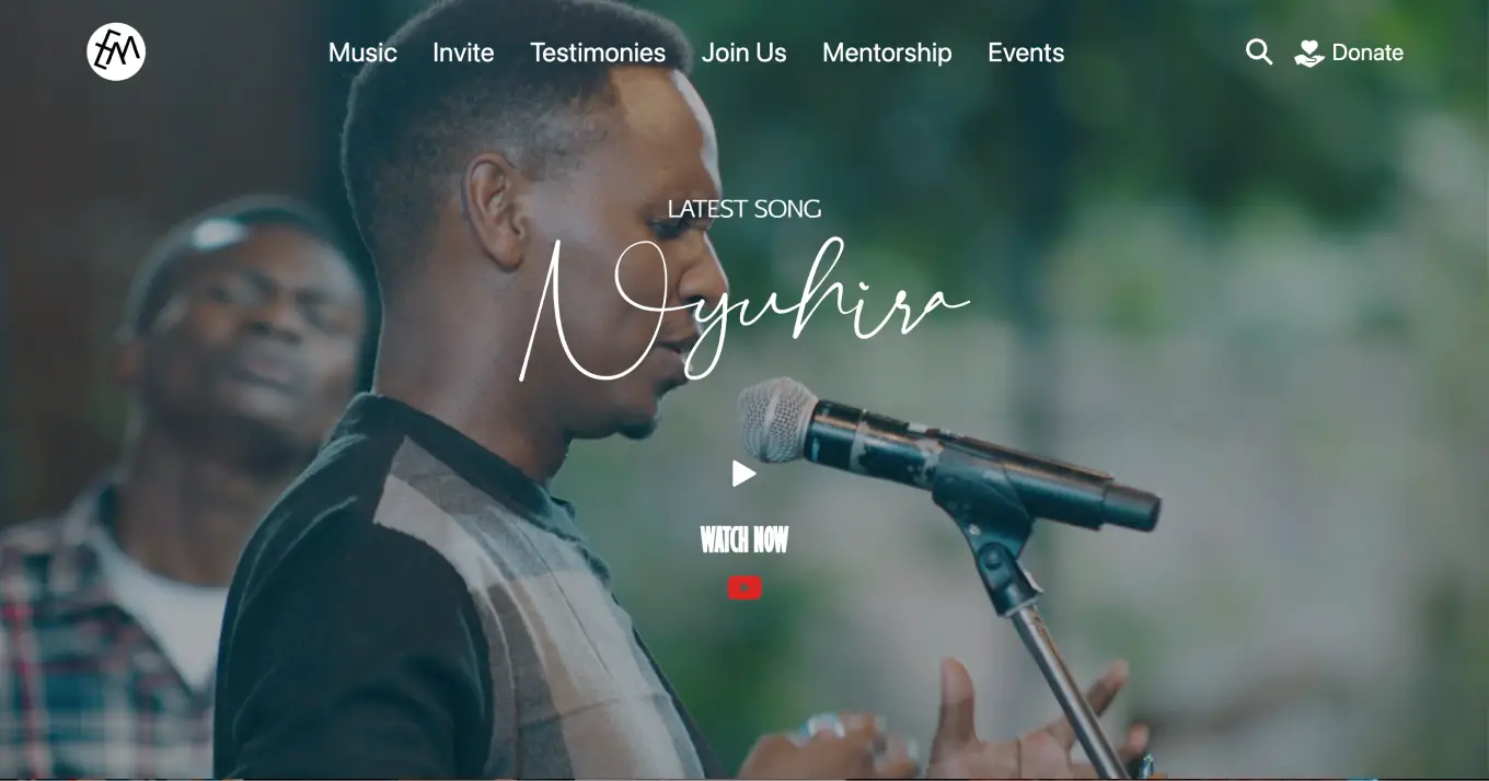 Elayone Music Website - web platform built by Enoveta in Rwanda